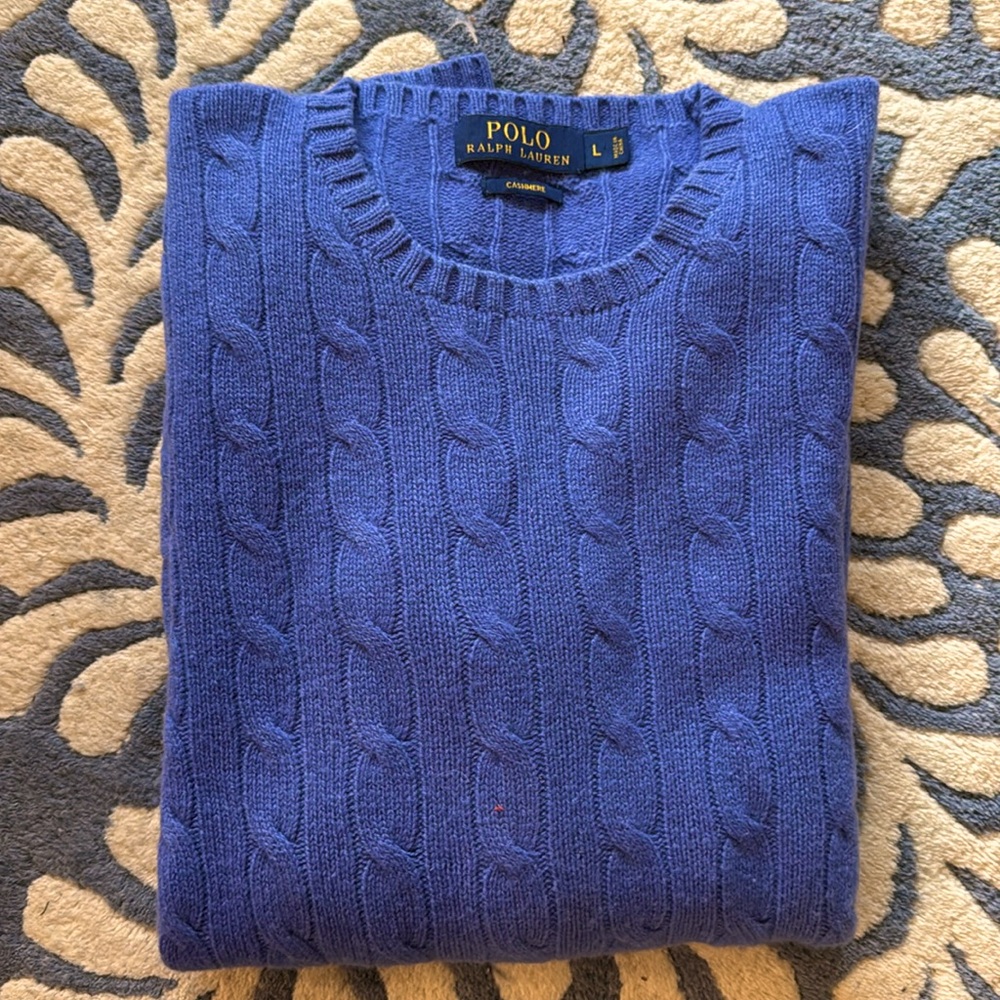 Polo Ralph Lauren crew neck Cashmere Sweater Size L